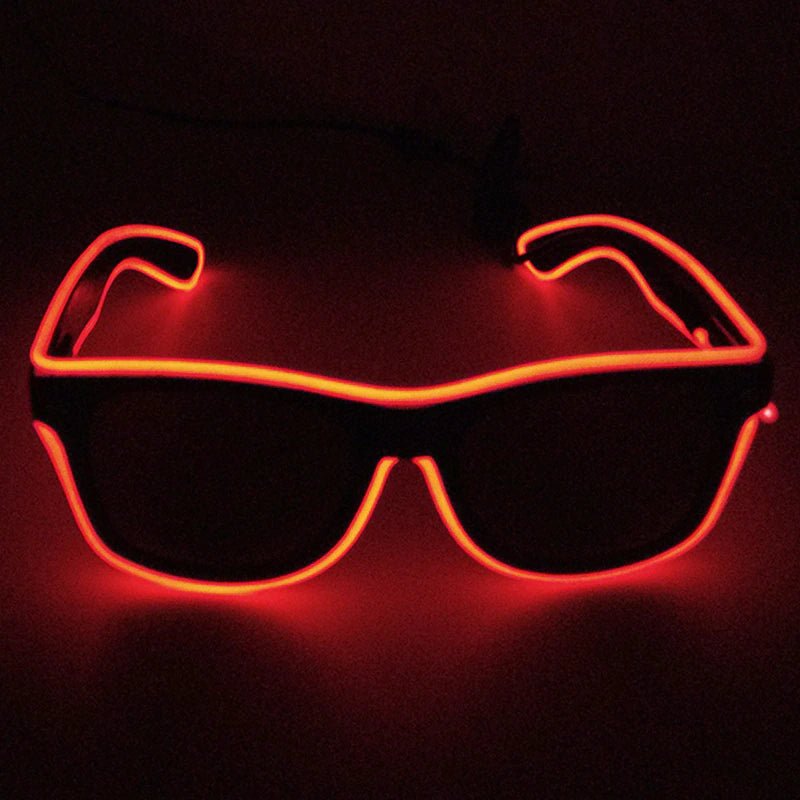 EL Wire Wayfarer Glasses - ElectricDanceCulture - Red