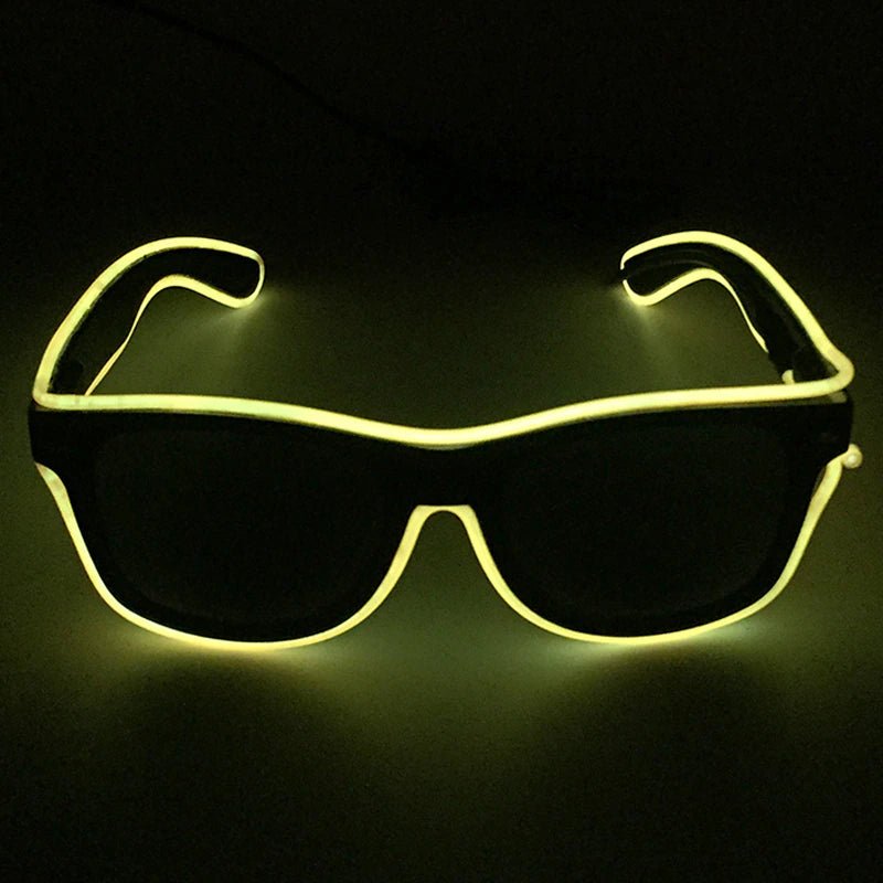 EL Wire Wayfarer Glasses - ElectricDanceCulture - Yellow