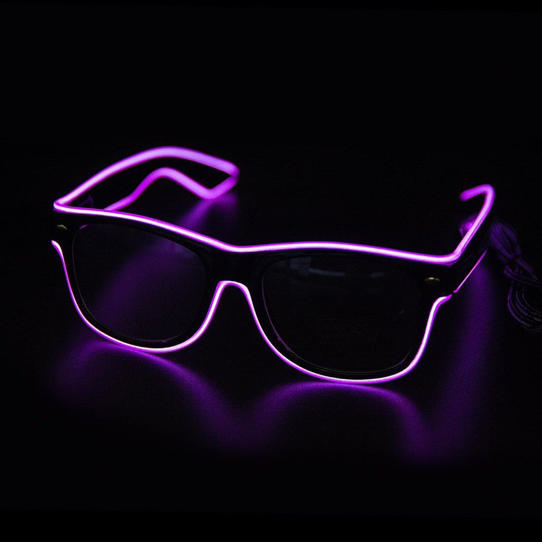 EL Wire Wayfarer Glasses - ElectricDanceCulture - Purple