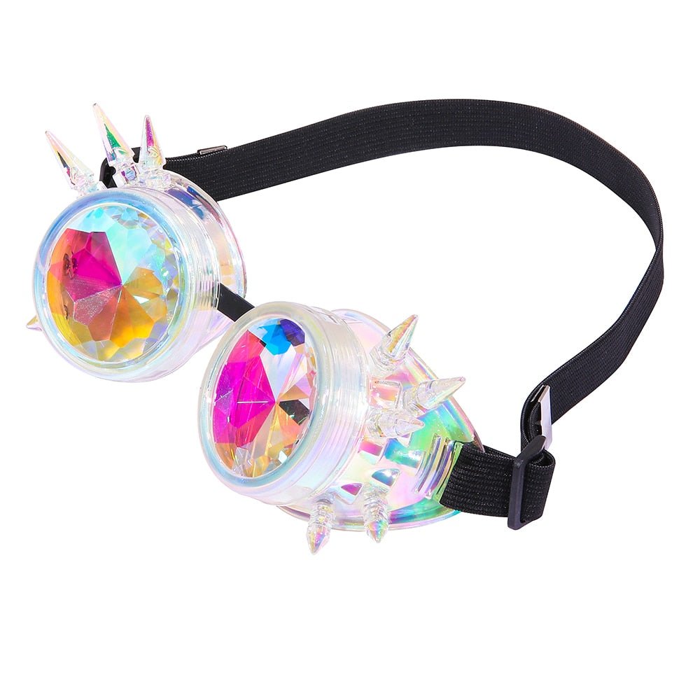 Kaleidoscope Steampunk Goggles - ElectricDanceCulture - Transparent