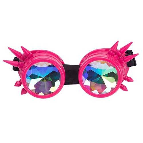 Kaleidoscope Steampunk Goggles - ElectricDanceCulture - Pink