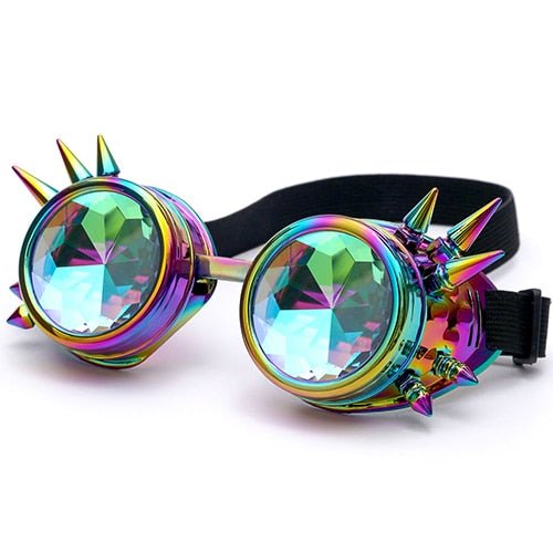 Kaleidoscope Steampunk Goggles - ElectricDanceCulture - Oil Dipped