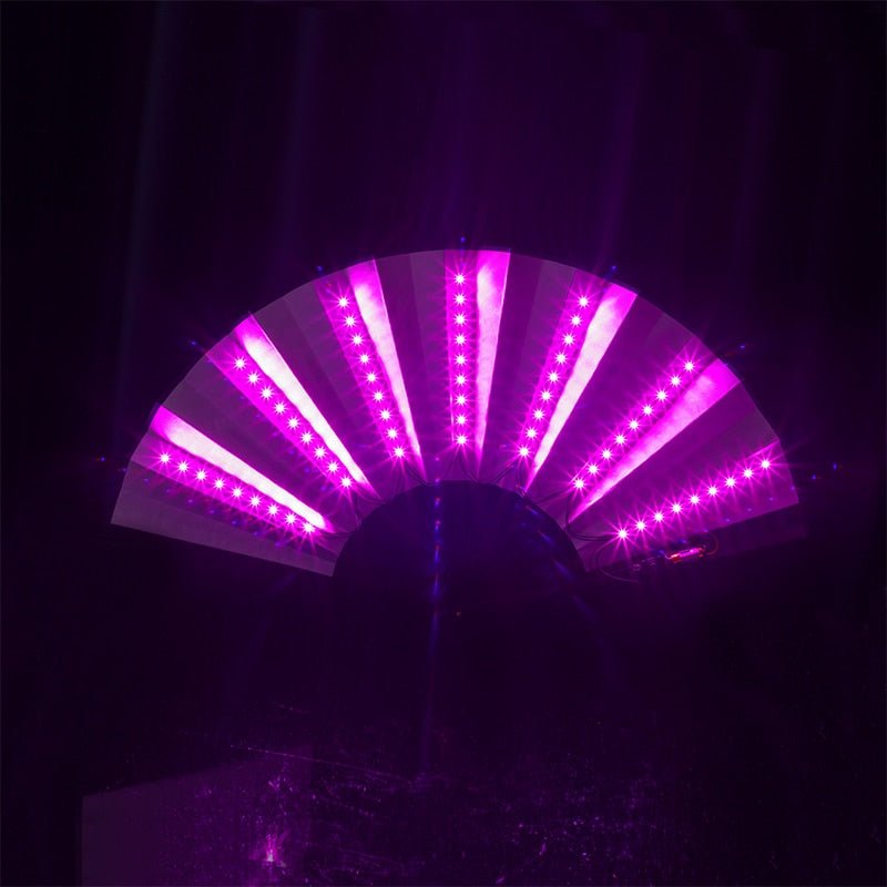 LED Folding Fan - ElectricDanceCulture - Pink
