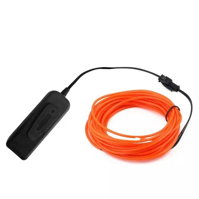 Luminous El Wire LED Cable - ElectricDanceCulture - Orange
