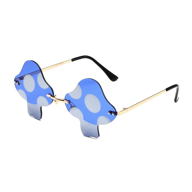 Shroom Sunglasses - ElectricDanceCulture - Blue & White