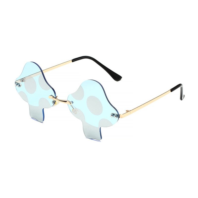 Shroom Sunglasses - ElectricDanceCulture - Light Blue & White