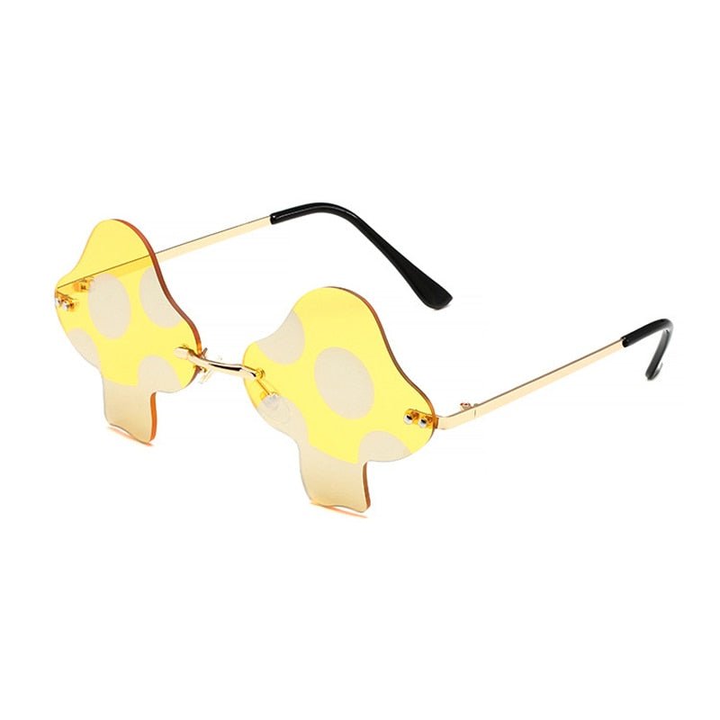 Shroom Sunglasses - ElectricDanceCulture - Yellow & White