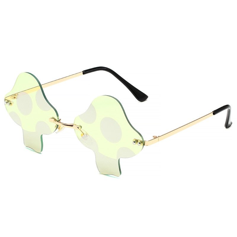 Shroom Sunglasses - ElectricDanceCulture - Pale Yellow & White