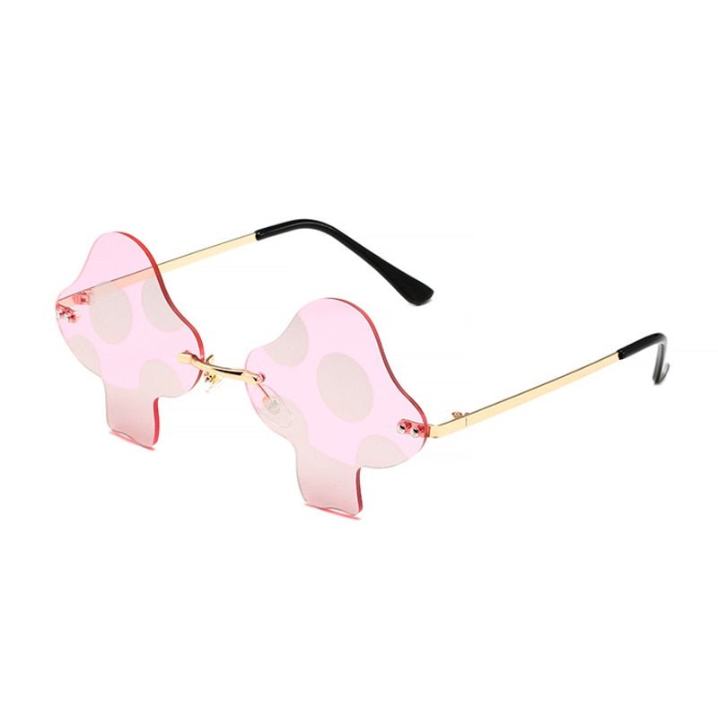 Shroom Sunglasses - ElectricDanceCulture - Pink & White
