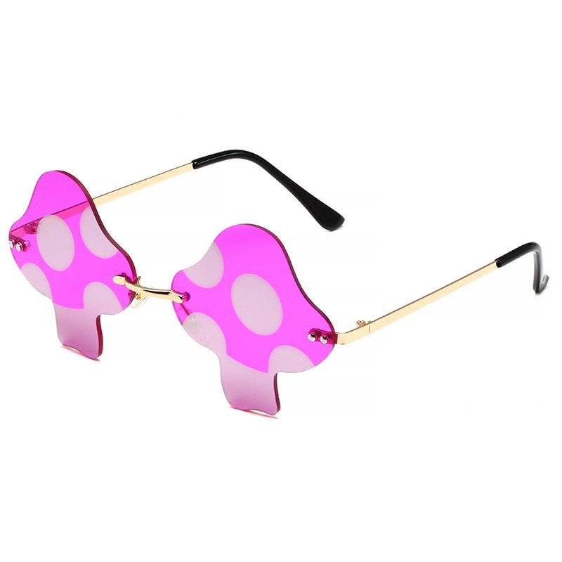 Shroom Sunglasses - ElectricDanceCulture - Hot Pink & White