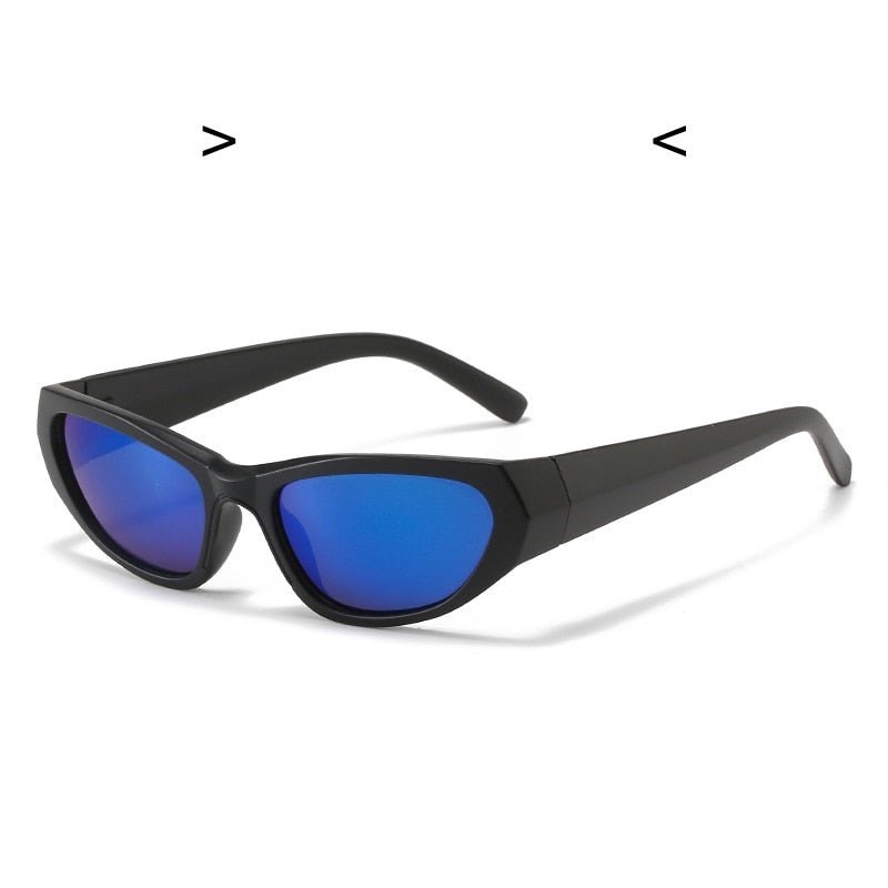 "We're In" Sunglasses - ElectricDanceCulture - Black Frame with Blue Lenses