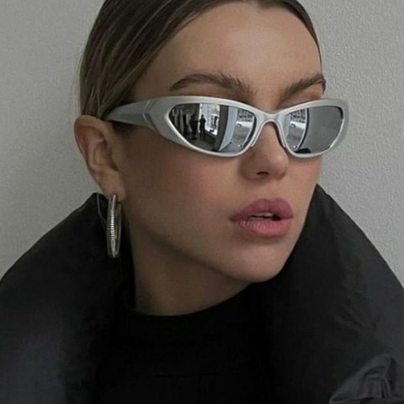 "We're In" Sunglasses - ElectricDanceCulture - Silver Frame with Silver Lenses