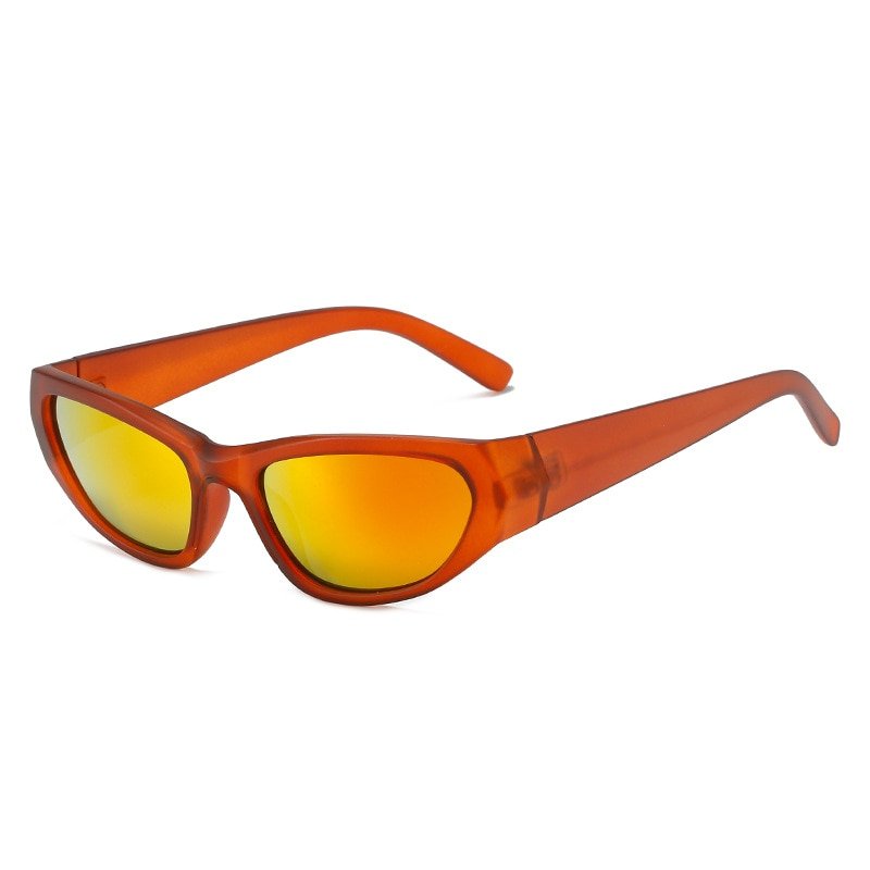 "We're In" Sunglasses - ElectricDanceCulture - Brown Frame with Red Lenses